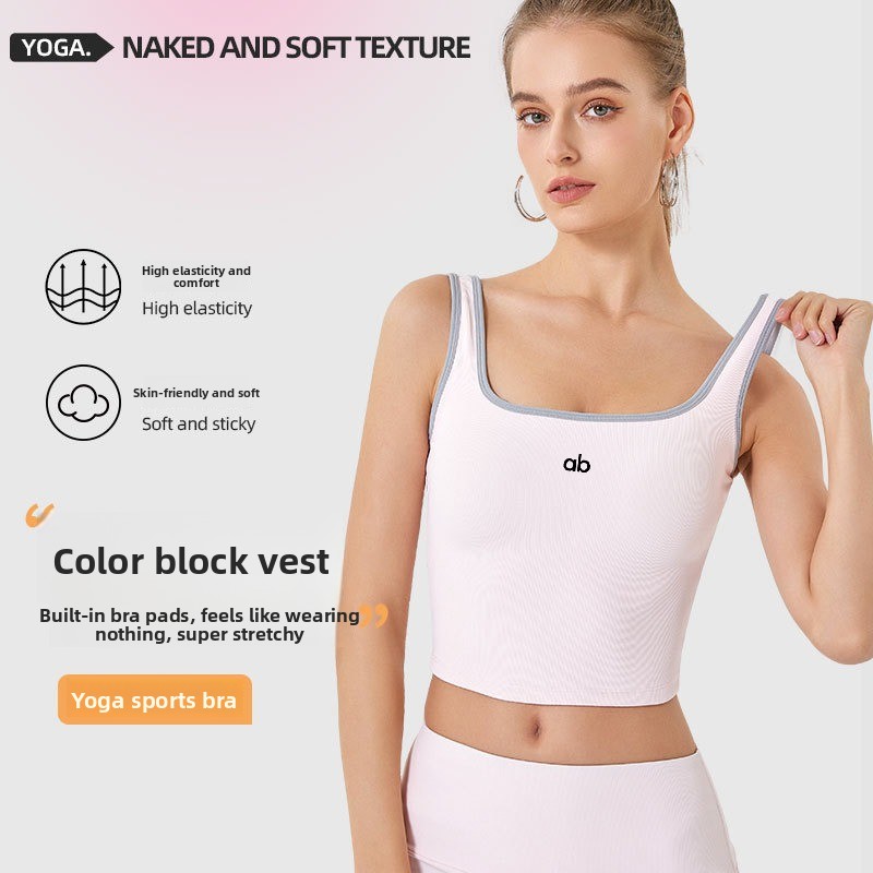 Push Up Bra Padded - 여성용 여름용 골지 요가 탱크탑 내장