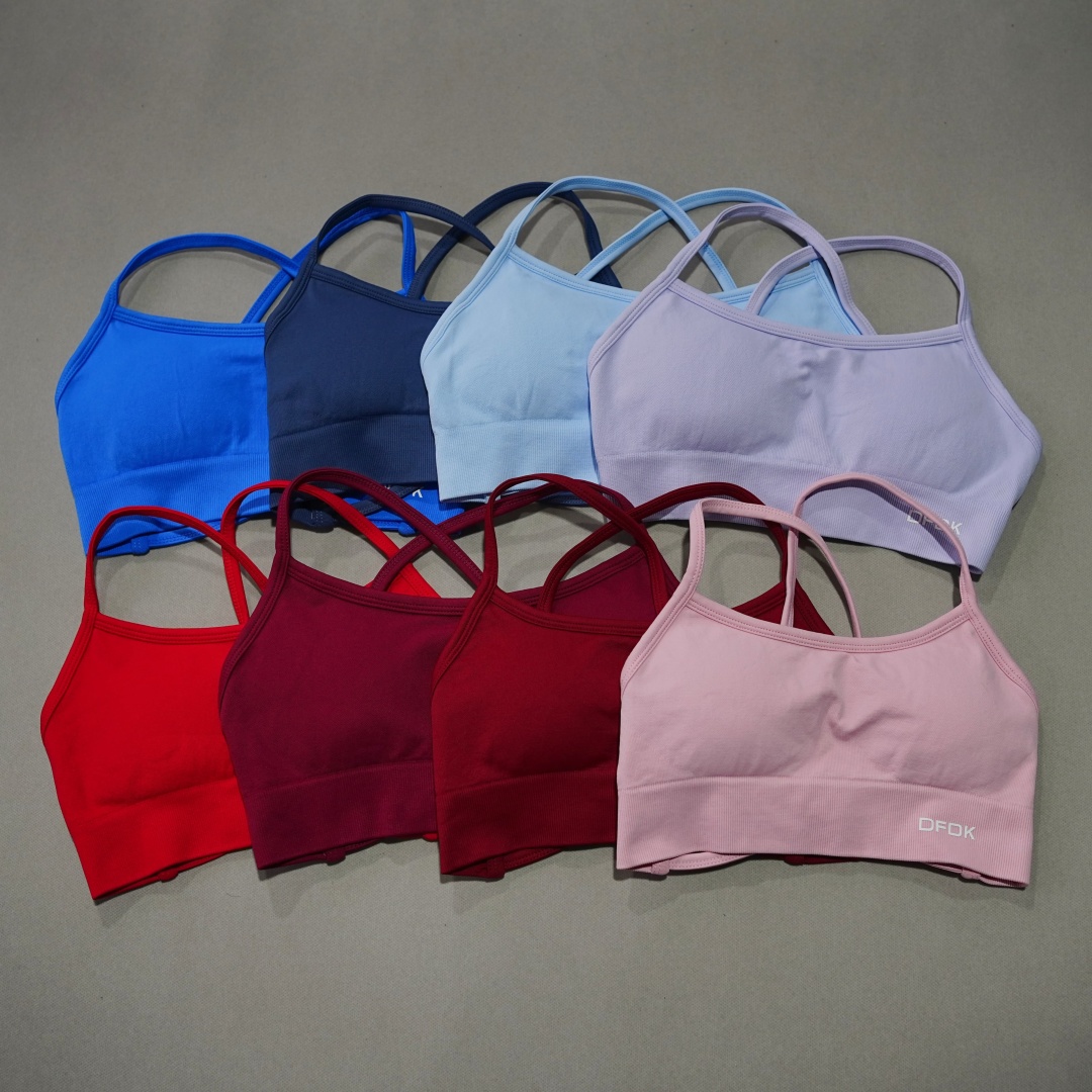 Push Up Bra Padded - DFDK 리브드 심리스 크로스 백 요가