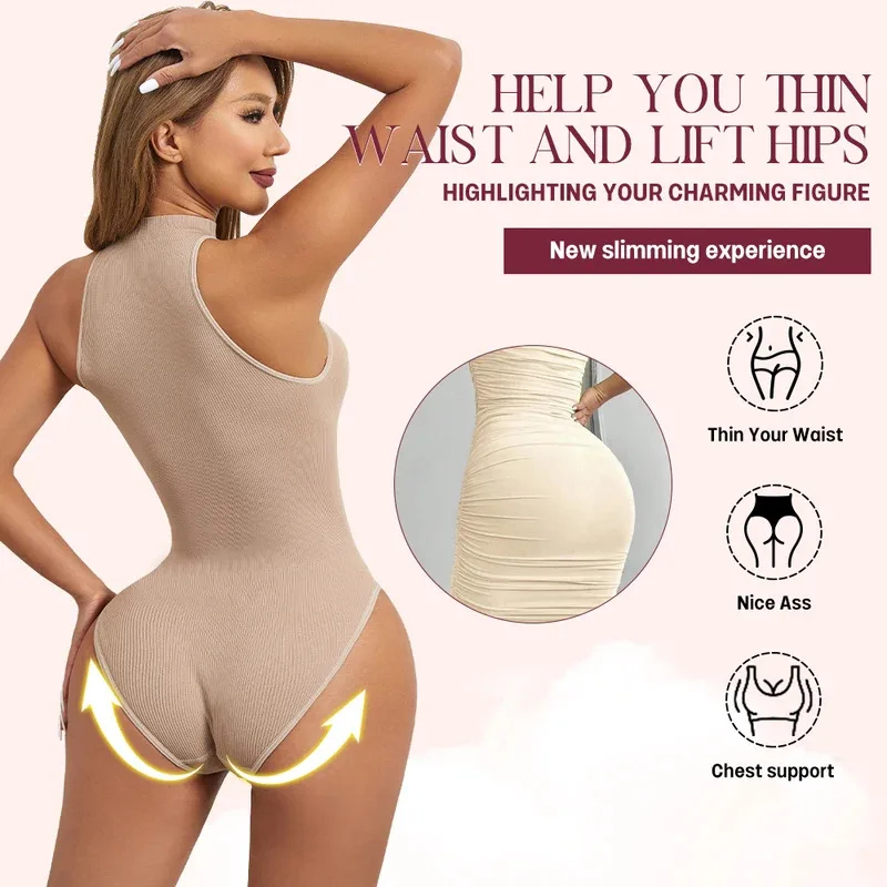 고탄성 바디수트 섹시 슬리브리스 크루넥 쉐이프웨어 여성 - Shapewear Bodysuit Firm 리뷰 및 가격
