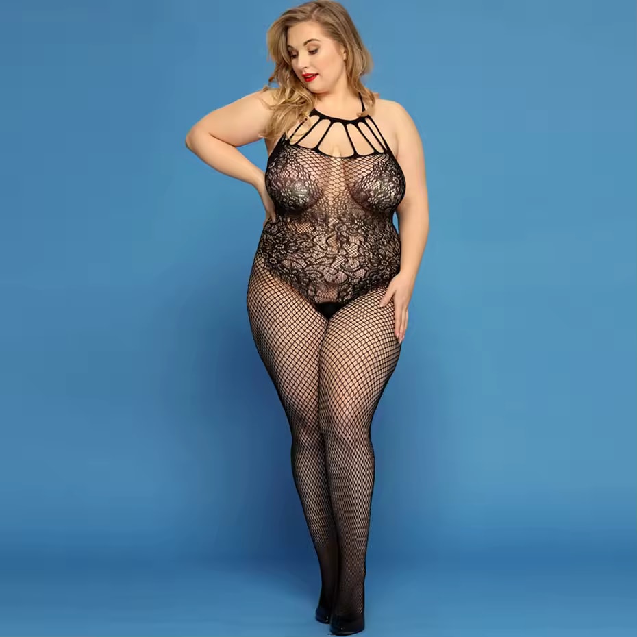 플러스 사이즈 가랑이없는 섹시한 란제리 Fishnet  - Bodystocking Fishnet 리뷰 및 가격