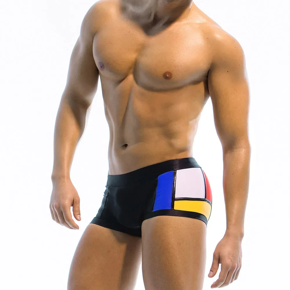 남성용 컬러 블록 수영 브리프 복서 수영복, 서핑 반바 - Boyshort Underwear 리뷰 및 가격